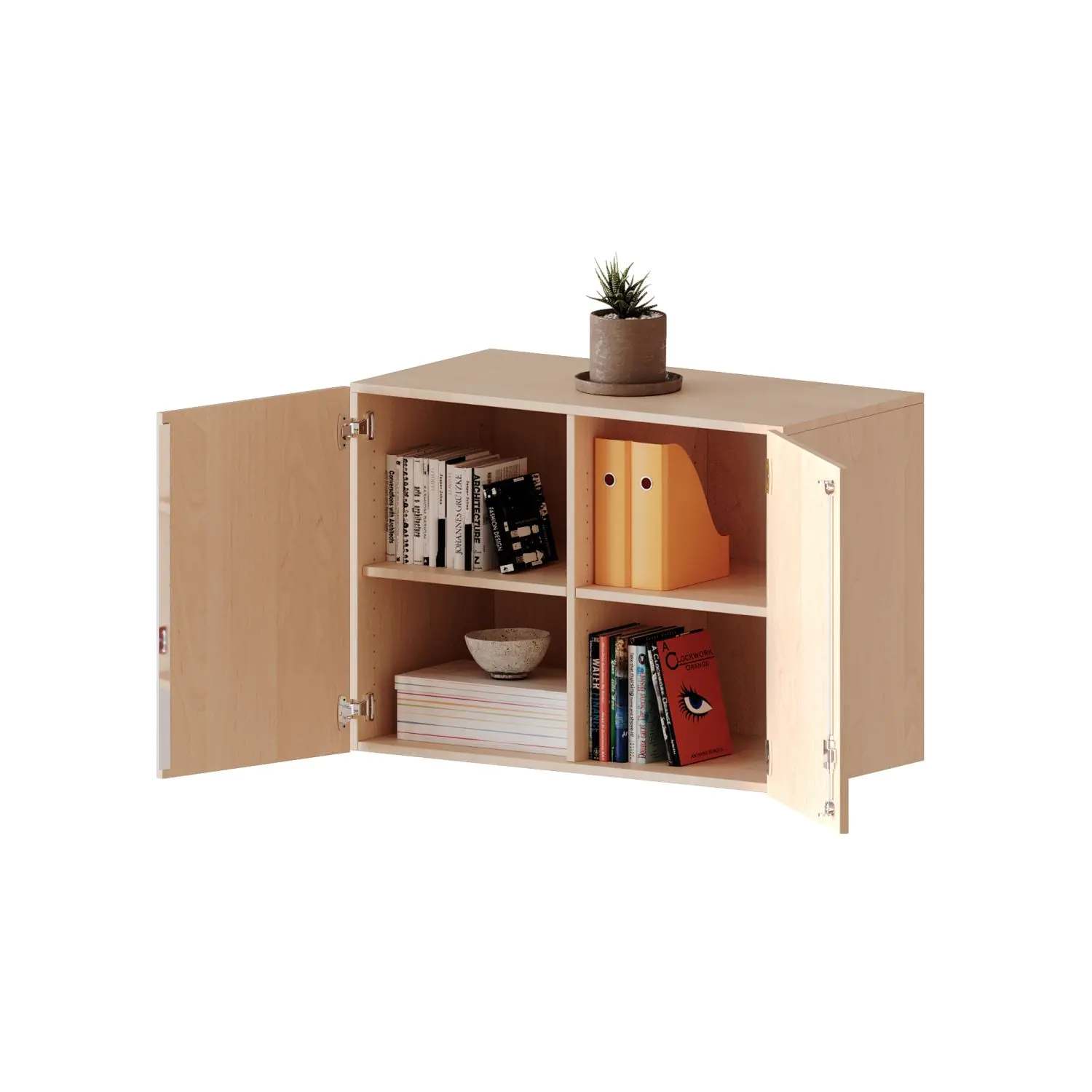 Aufsatz, 2 OH, 2 Türen, abschließbar, B/H/T 100x72x50cm aus der Kategorie Schränke allgemein