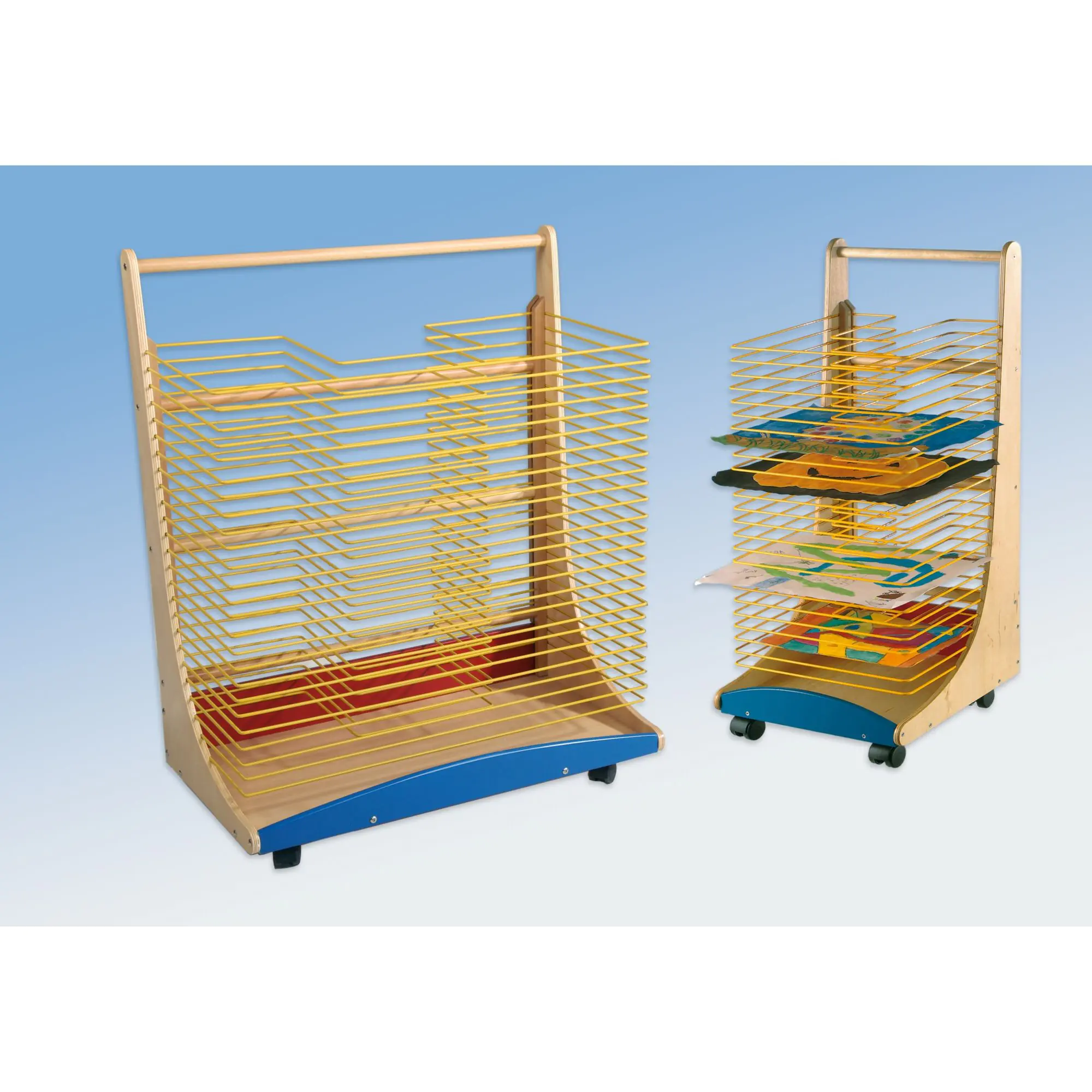 Bildertrockenwagen,  85 cm hoch,  87x38 cm (B/T), 25 Trockengitter, aus der Kategorie Bilderwagen