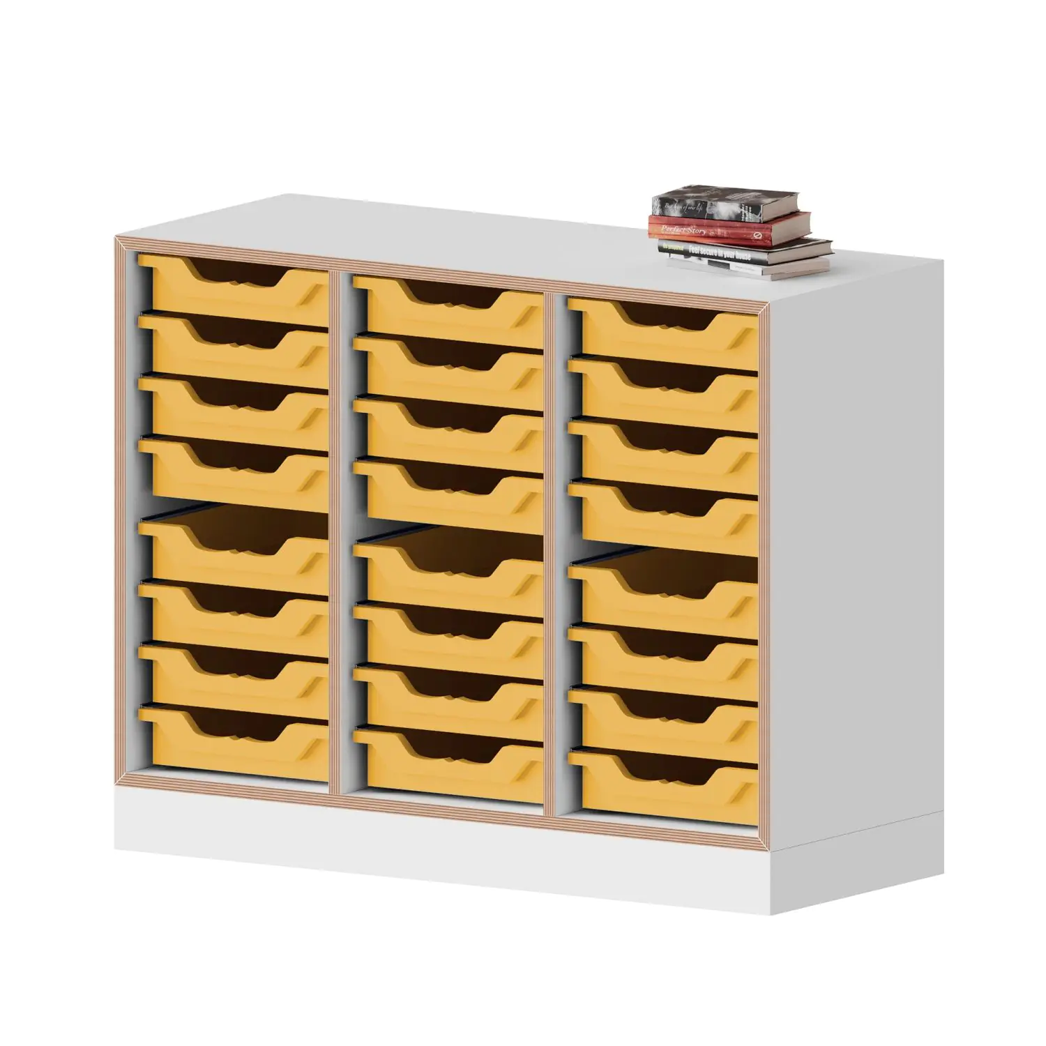 qickly® Regal, 2 OH, 24 kleine Ergo Tray Boxen, B/H/T: 104,2x74,3x42,6 cm aus der Kategorie Regale Schnelllieferprogramm