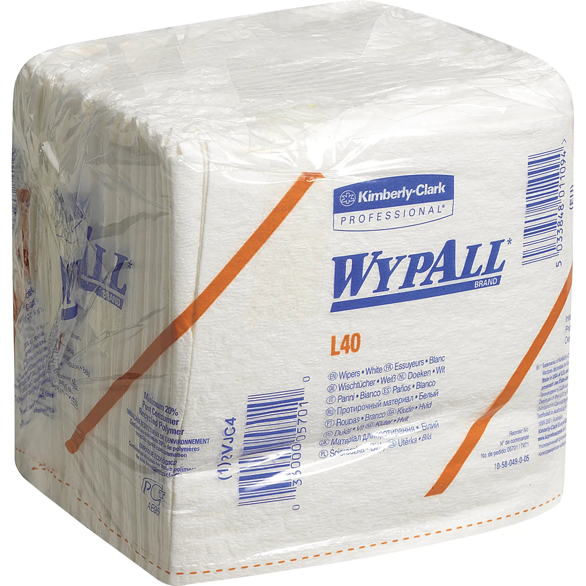 WYPALL Wischtuch L40 1lg Viertelfalz 30,5x31,8cm 56St aus der Kategorie Reinigung