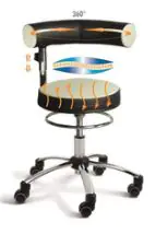 Sanus-Air, 46-54 cm, Bezug Kunstleder rot aus der Kategorie Personalstühle