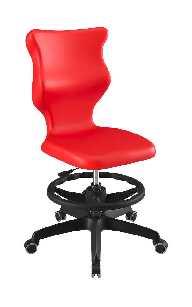 Drehstuhl mit hoher Rückenlehne, höhenverstellbar mit Gasfeder, ergonomische Kunststoffschale aus der Kategorie Bürodrehstühle