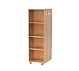Bücherregal, 165 cm hoch, 52x64 cm (B/T), doppelseitig, 6 Böden, aus der Kategorie Bibliotheksinseln