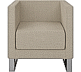 Sessel, 1-Sitzer, 70x68 cm (B/T), Kufengestell - Weissaluminium RAL 9006 aus der Kategorie Sessel, Sofa