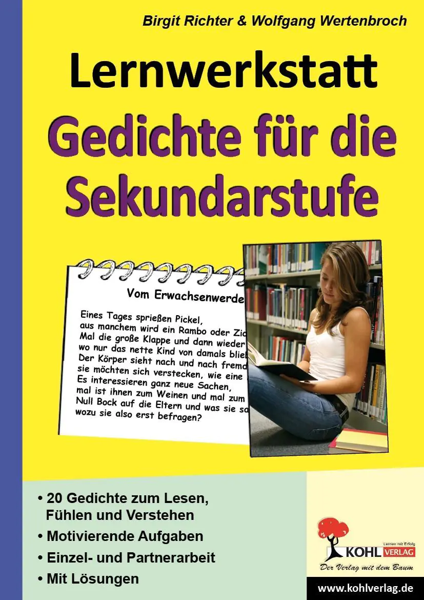 Lernwerkstatt - Gedichte für die Sekundarstufe aus der Kategorie Deutsch
