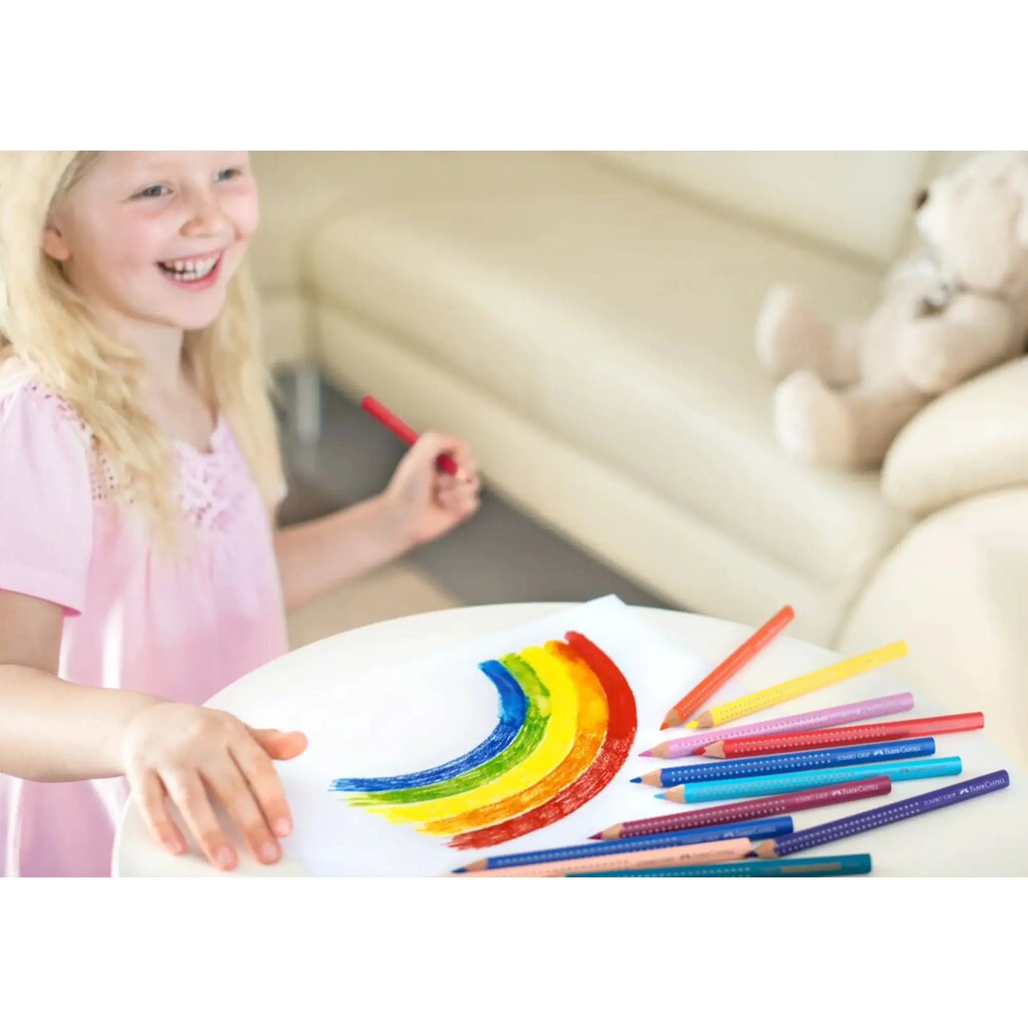 Faber-Castell Farbstift Jumbo GRIP farbig sort 12 St. aus der Kategorie Buntstifte