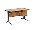 Lehrertisch, 130x65 cm (B/T), 76 cm hoch, Platte: Melamin, ABS-Kante, aus der Kategorie Lehrertische