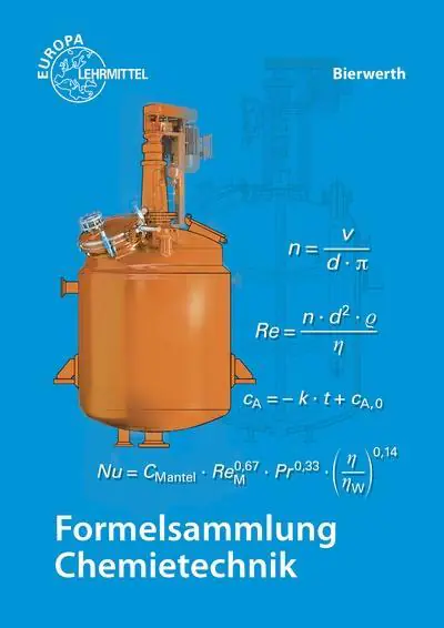Formelsammlung Chemietechnik aus der Kategorie Schulbücher