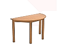 Halbrundtisch, 120x60 cm (B/T), 72 cm hoch, aus der Kategorie Rundtische