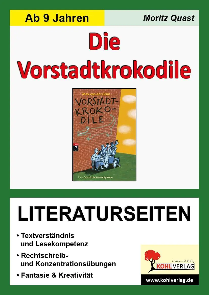 Die Vorstadtkrokodile / Literaturseiten aus der Kategorie Schulbücher