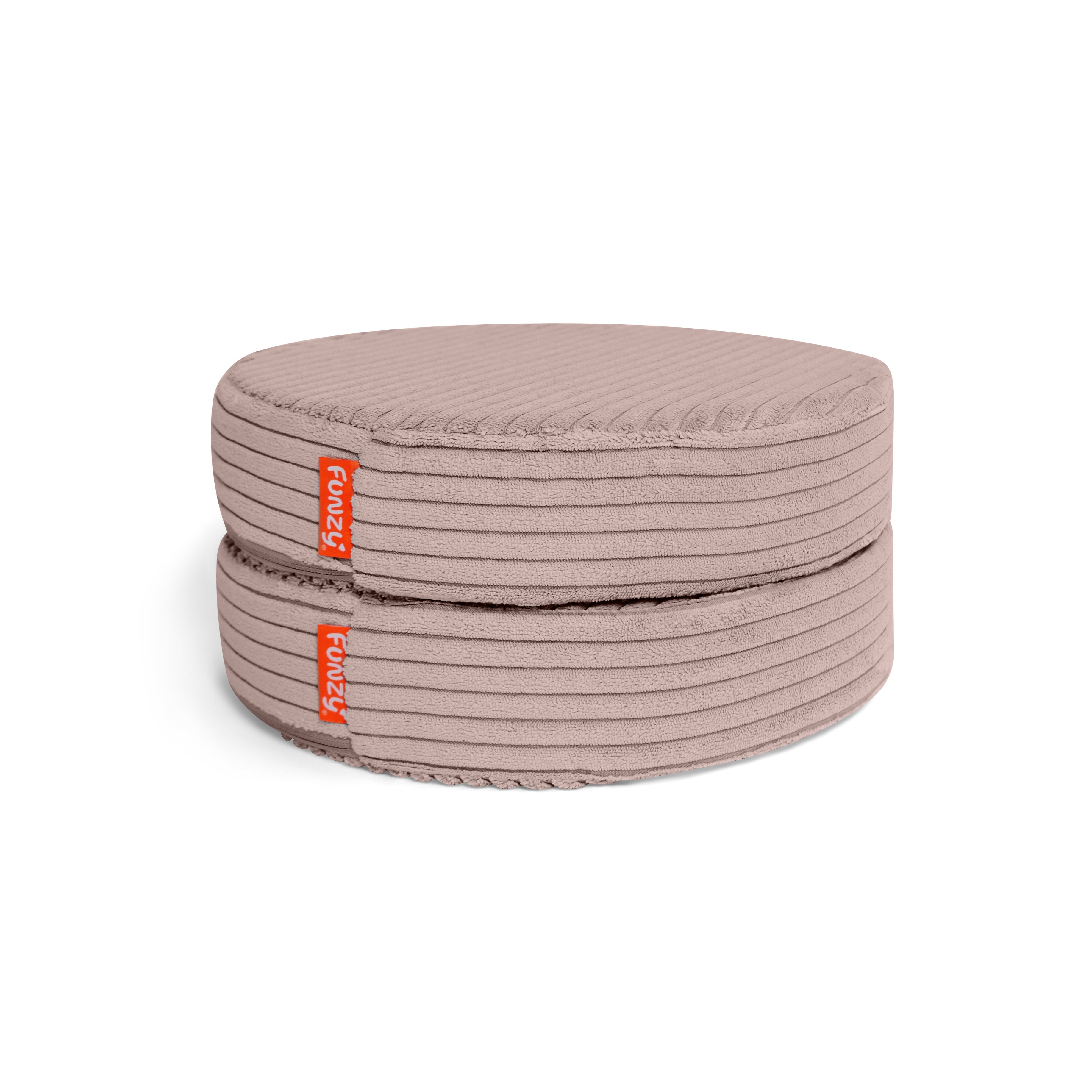 Funzy Buttons Ø 32cm, Höhe 7cm, Set aus 12 runden Spiel- und Sitzkissen mit Cordbezug aus der Kategorie Polstermöbel