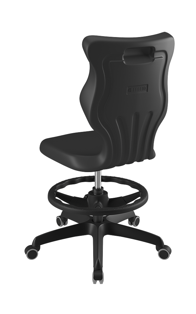 Drehstuhl mit hoher Rückenlehne, höhenverstellbar mit Gasfeder, ergonomische Kunststoffschale aus der Kategorie Bürodrehstühle