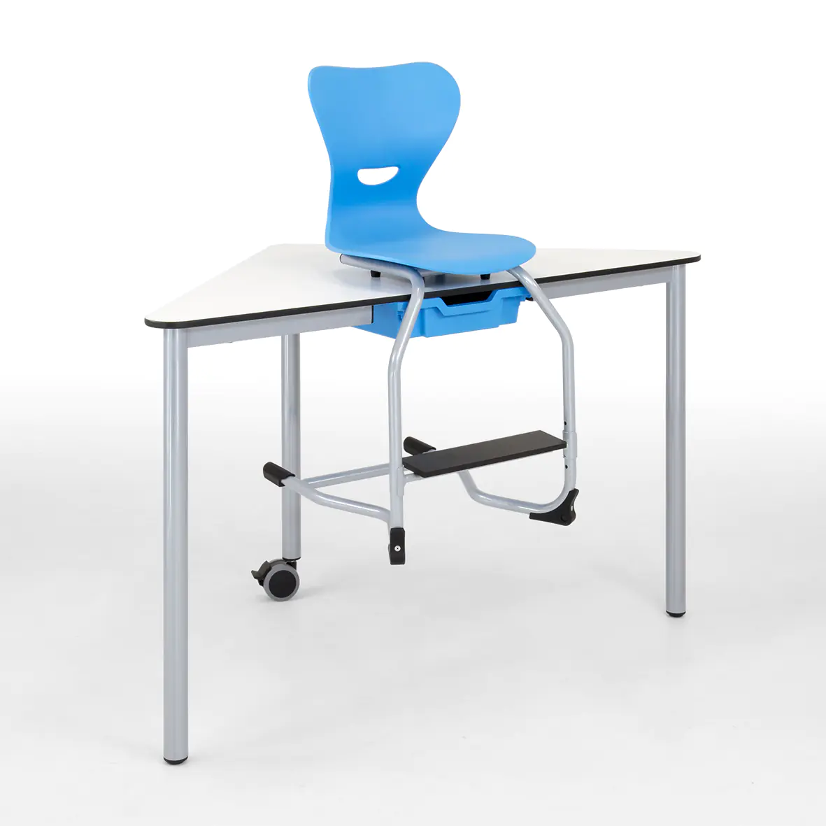 Fußrastenstuhl mit verstellbarer Fußraste DIN 4-7 (zwischen 38 und 51 cm), Sitzhöhe 51 cm fest aus der Kategorie Kunststoffstühle