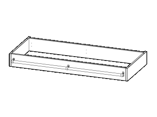 Leiterzarge zur Aufnahme einer Leiter Höhe 15cm, für 140,6cm breite und 60cm tiefe Schrankwände aus der Kategorie Schränke Zubehör