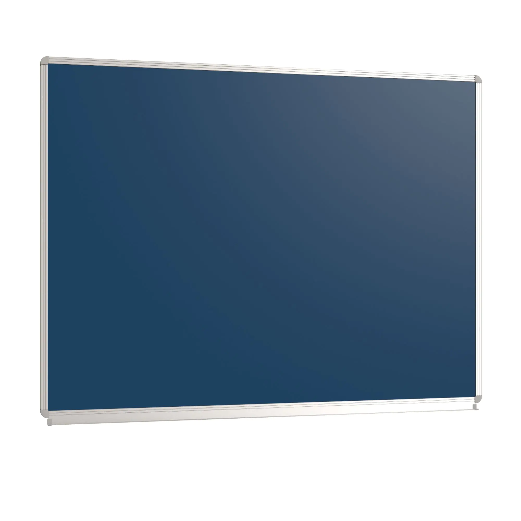 Wandtafel Stahlemaille blau, 120x 90 cm, mit durchgehender Ablage, aus der Kategorie Wandtafeln Blau