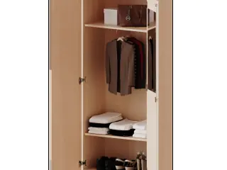 Garderobenschrank, 5 OH, 2 Türen, abschließbar, B/H/T 80x190x50cm aus der Kategorie Garderobenschränke