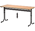 Zweierschülertisch, 130x55 cm (B/T), Platte: Melamin, ABS-Kante, höhenverstellbar, aus der Kategorie Tische