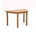 Trapeztisch, 120x60 cm (B/T), 71 cm hoch, Buche-Massivholzgestell mit gerader Zarge Wechselgleiter aus der Kategorie Trapeztische