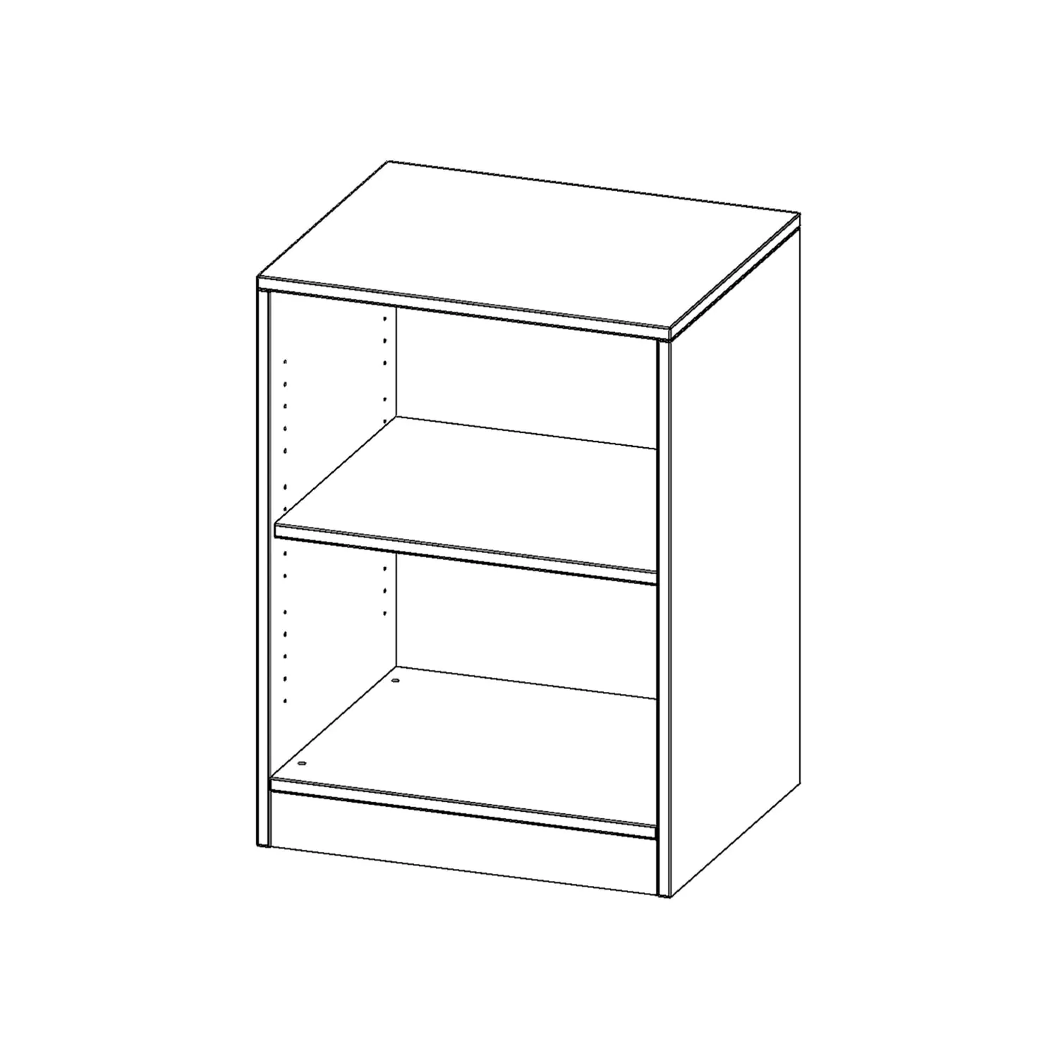 Regal, 2 OH -  B/H/T 60x82x40 cm aus der Kategorie Regale allgemein