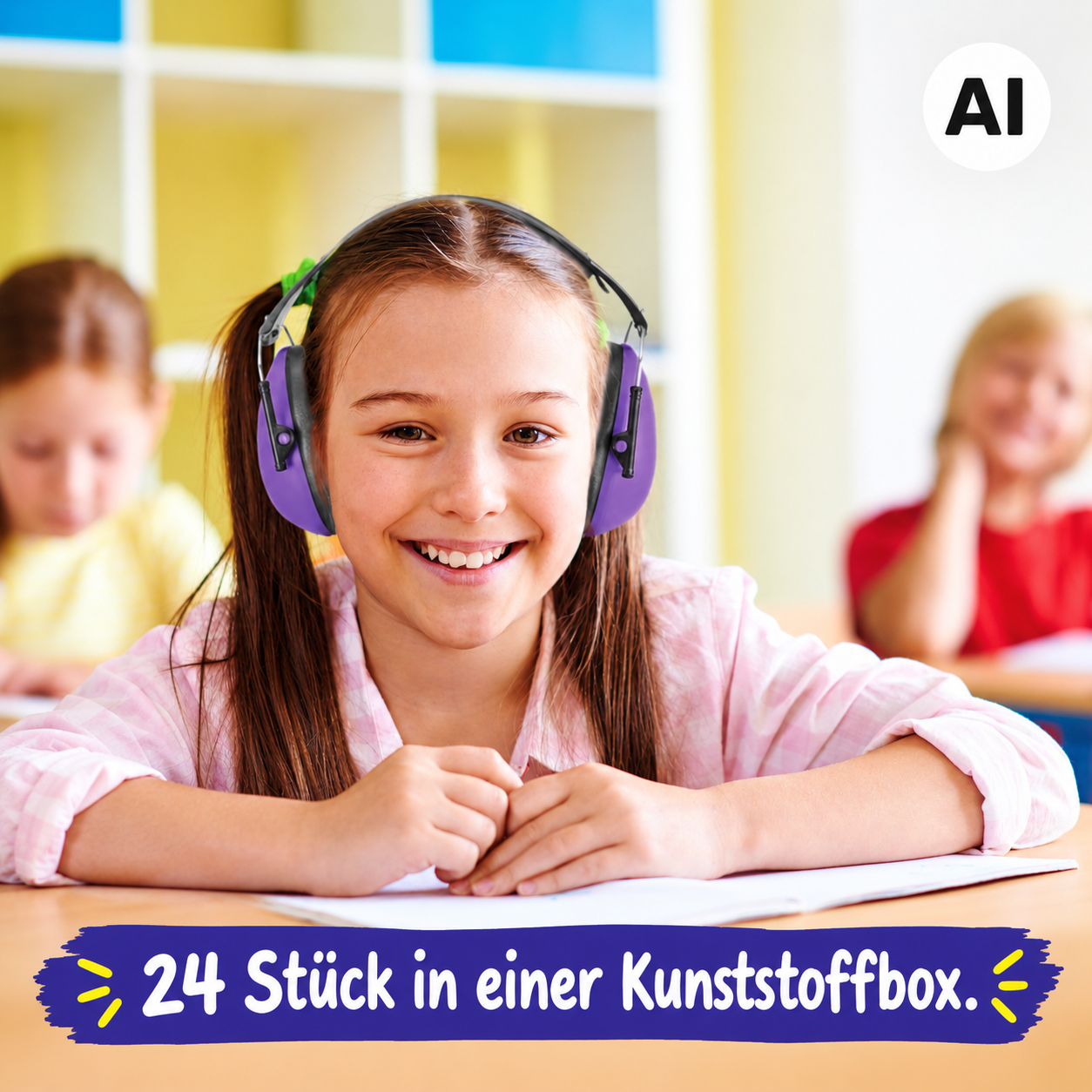 Klassensatz Gehör-Schutz "Auris Plus", 24-tlg., in Box, Farbe: blau aus der Kategorie Gehörschutz
