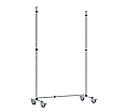Teleskop-Gestell für Stecktafeln, fahrbar, Höhe 150 cm