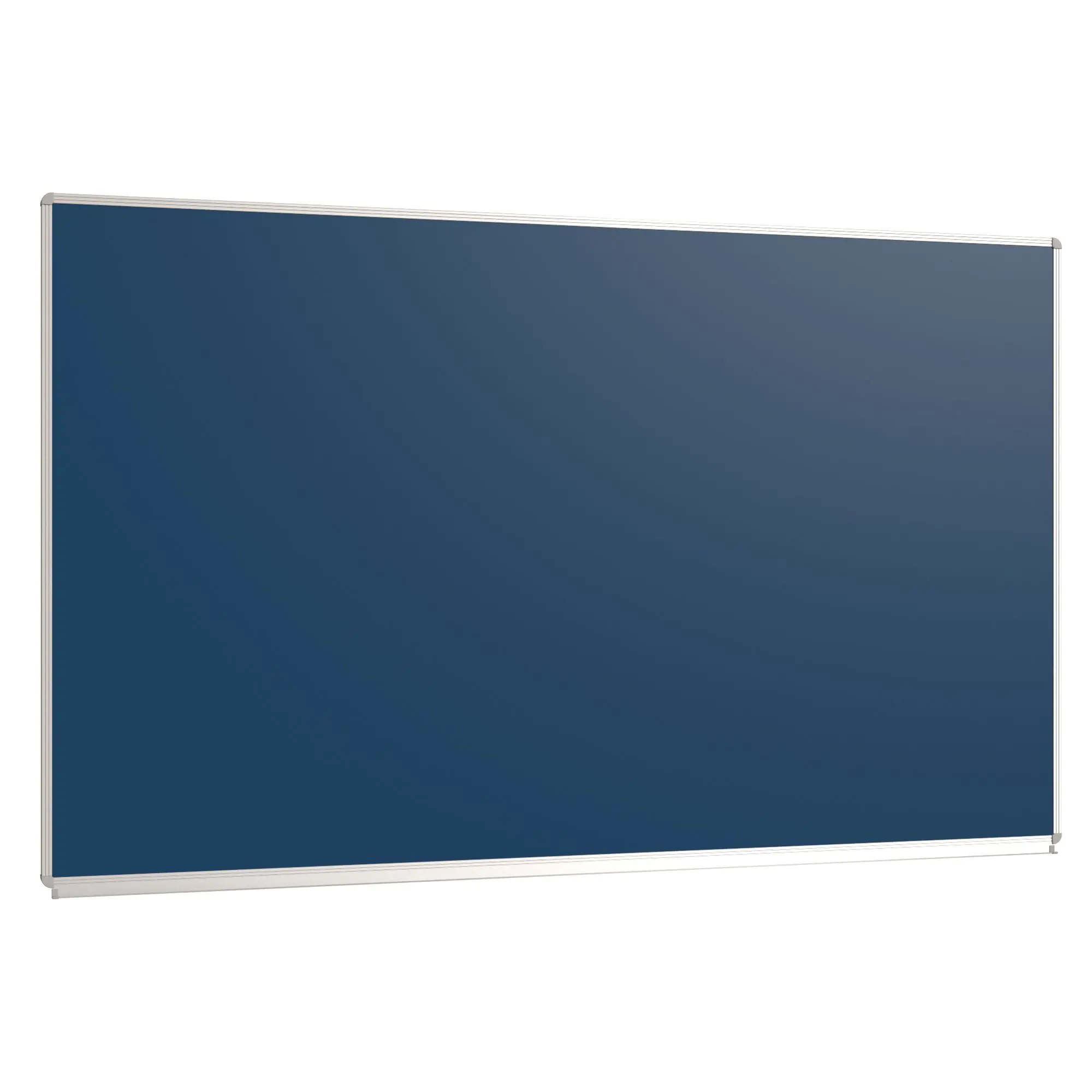Wandtafel Stahlemaille blau, 200x120 cm, mit durchgehender Ablage,