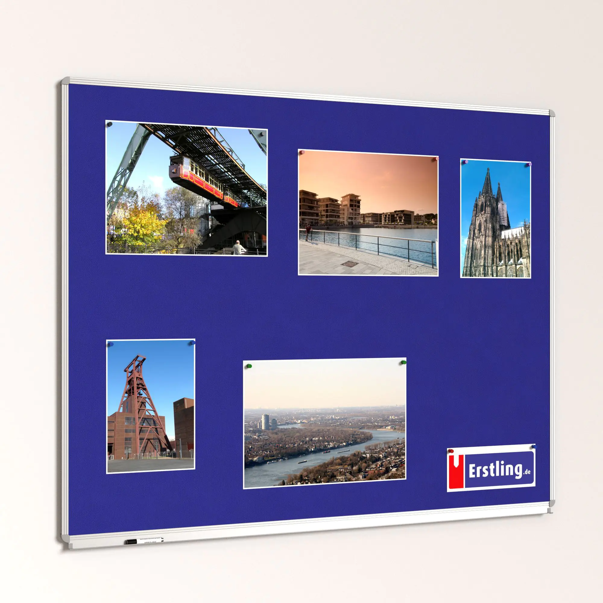 Textiltafel 150x120 cm, mit durchgehender Ablage, aus der Kategorie Wandtafeln Textil