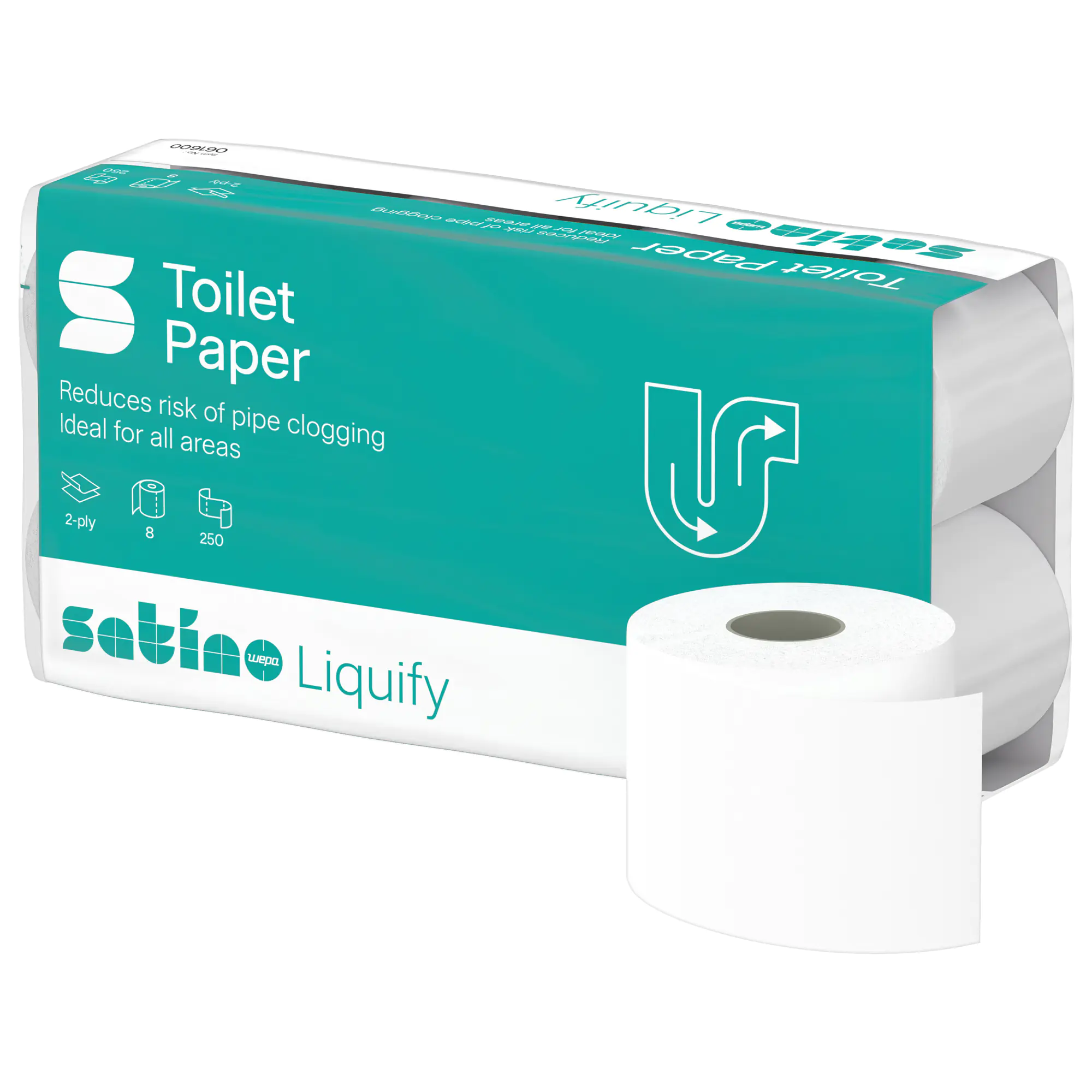 Satino Toilettenpapier Liquify 2lg. 250Blatt ws 8St aus der Kategorie Toilettenpapiere & -spen
