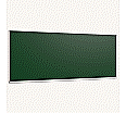Wandtafel Stahlemaille grün, 300x120 cm, mit durchgehender Ablage,