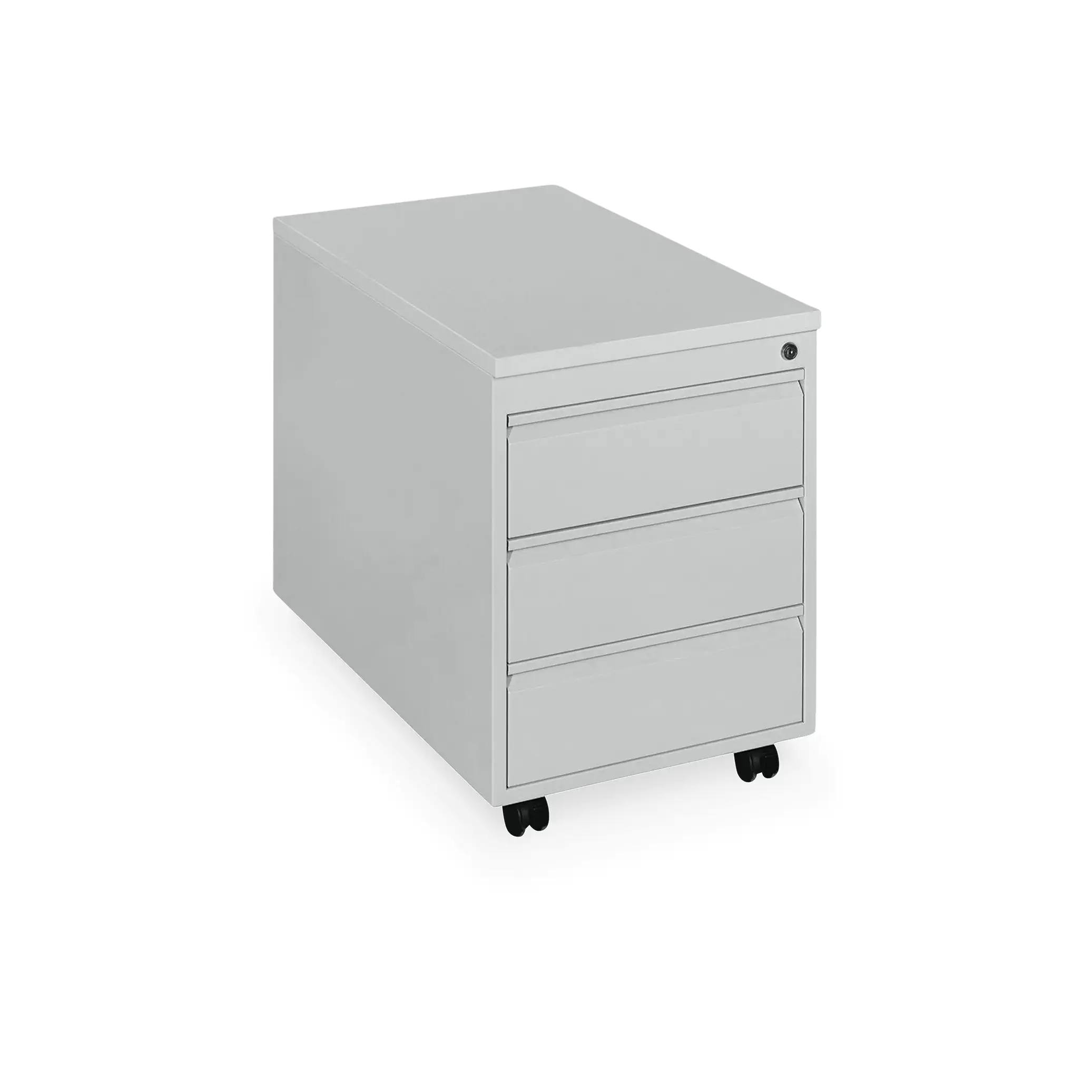 Ceha | Rollcontainer ST790 | 3 Schübe | mit Holztop | grau | RAL7035 aus der Kategorie Rollwagen & Transportwagen