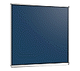 Wandtafel Stahlemaille blau, 100x100 cm, mit durchgehender Ablage,