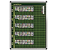 Klassen-Plantafel, 12 Stunden Mo-Fr, für 20 Klassen, 123x97 cm,