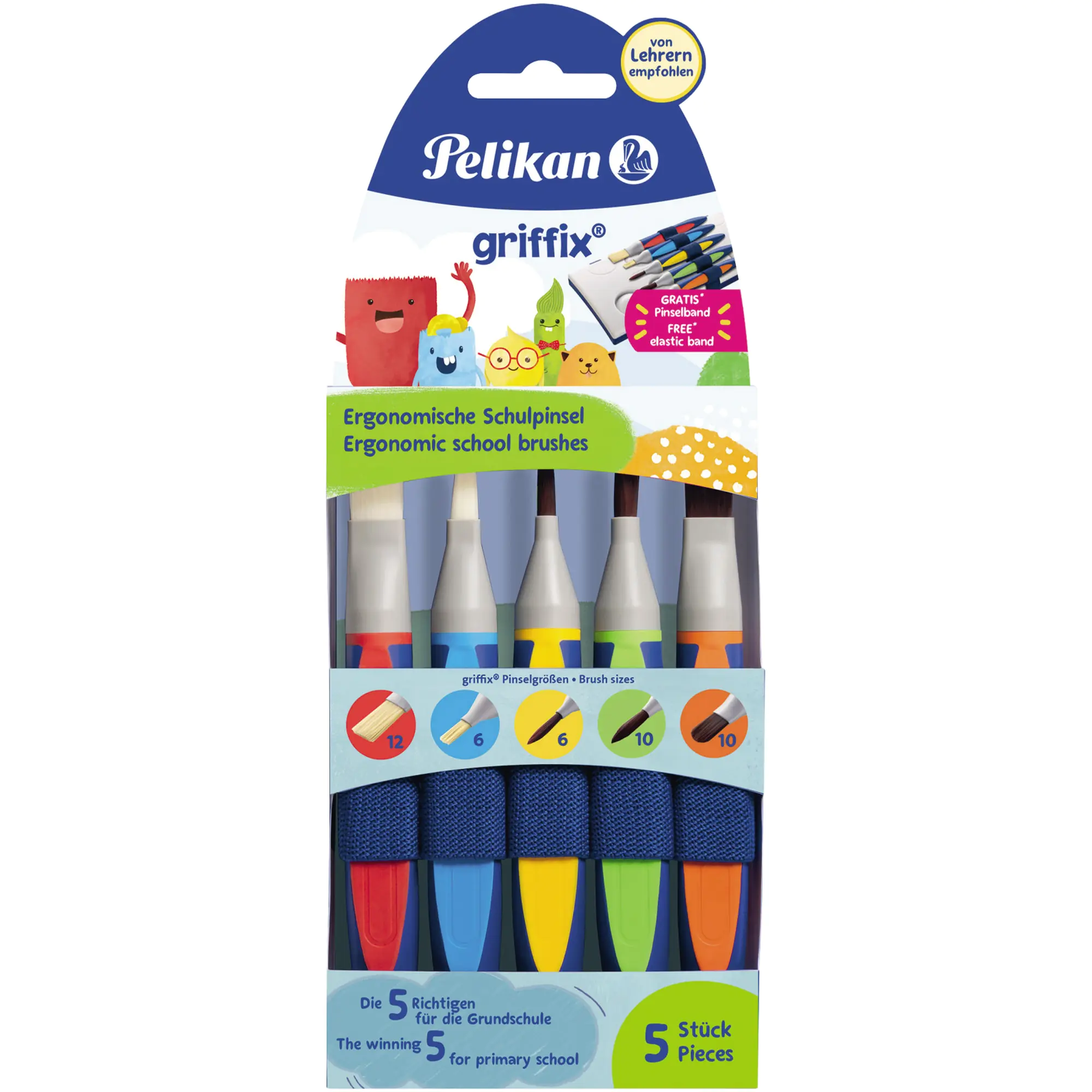 Pelikan Schulpinsel griffix GPI5T Set sort 5 St. aus der Kategorie Basteln & Kreativ