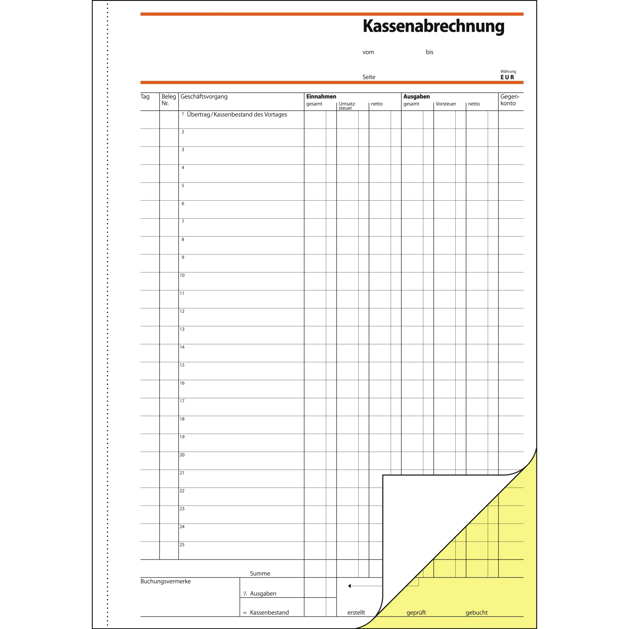 Sigel Kassenabrechnung A4 SD 2x40Bl aus der Kategorie Formulare