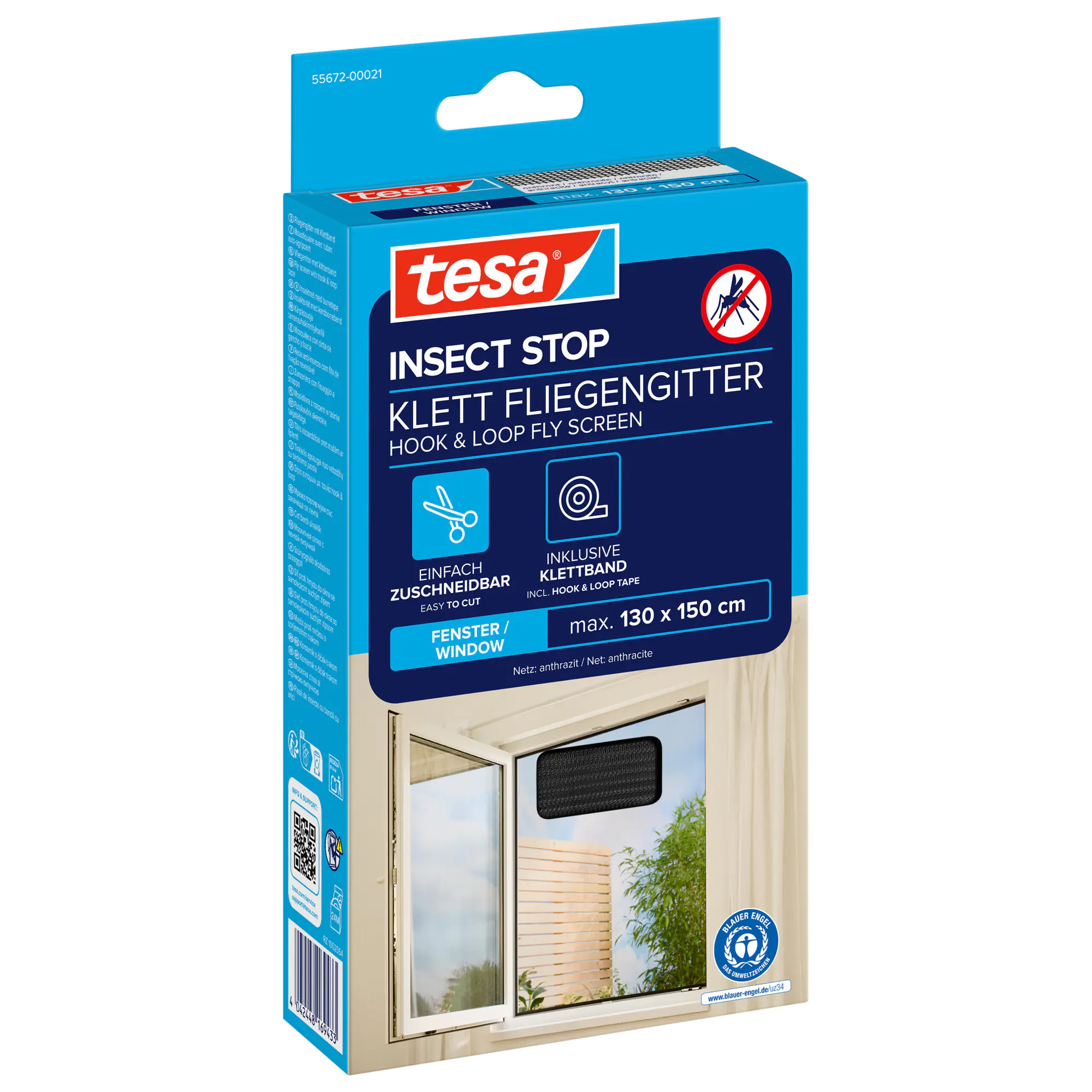 tesa Fliegengitter standard 1,3x1,5m anthrazit aus der Kategorie Haushaltsbedarf