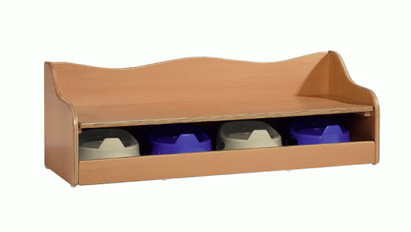 Töpfchenbank, Birke Multiplexplatte, extra stabile Sperrvorrichtung und klappbare Sitzfläche. aus der Kategorie Hygieneartikel