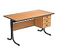 Lehrertisch, 130x65 cm (B/T), 76 cm hoch, Platte: Melamin, PU-Kante,