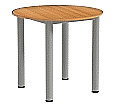 Rundtisch,  80 cm Durchmesser, 72 cm hoch, Rundrohr-Füße,