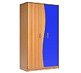 Wellentürenschrank, 190 cm hoch, 105x50 cm (B/T), Tür rechts alpensee,