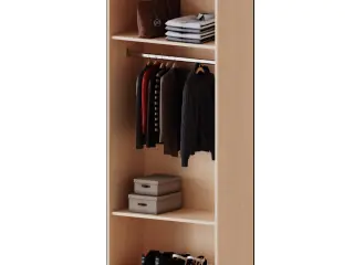 Garderobenregal, 5 OH, mit Garderobenstange, B/H/T 80x190x50cm aus der Kategorie Garderobenregale
