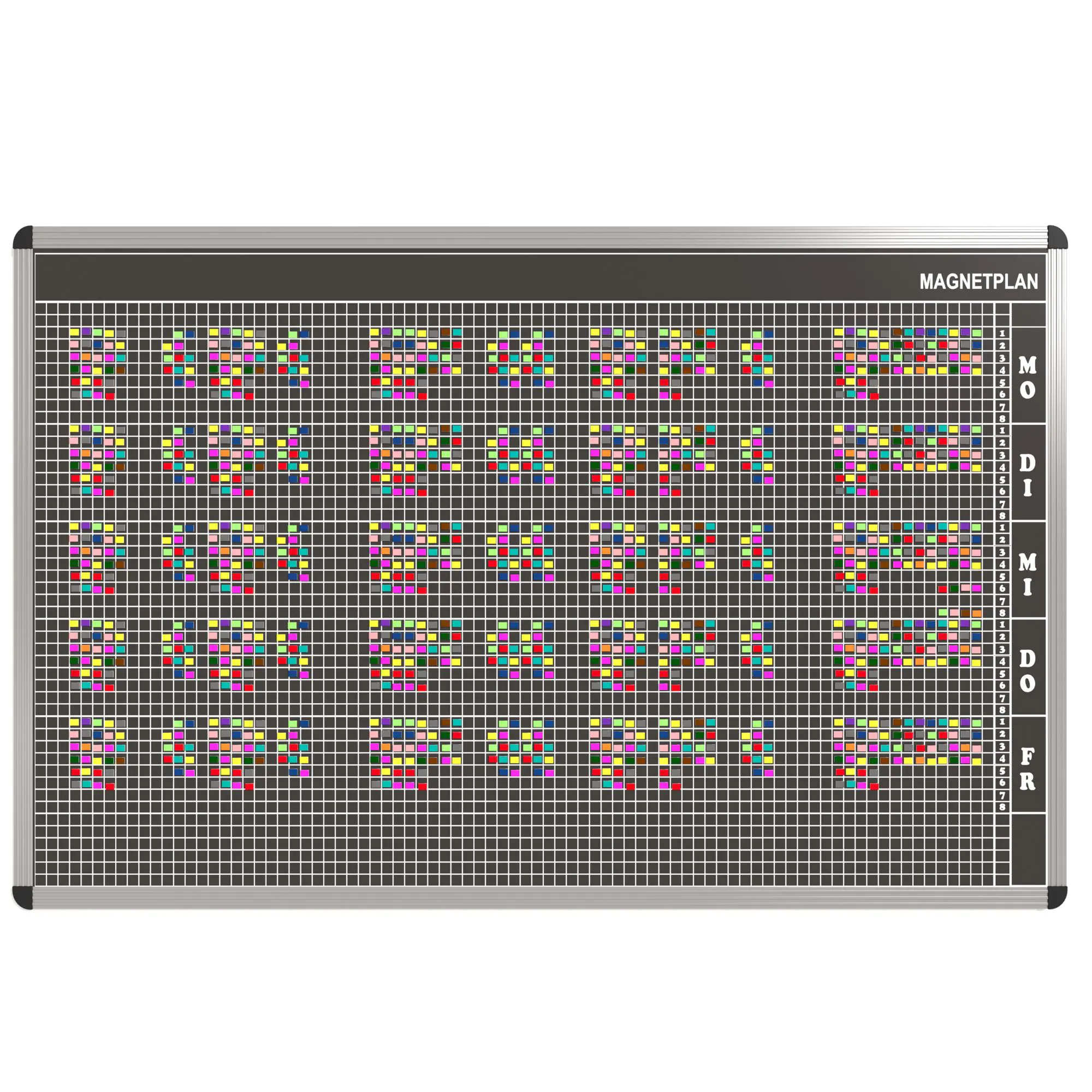 Personal-Raum-Plan,  8 Stunden, 83 Spalten, 103x177 cm,