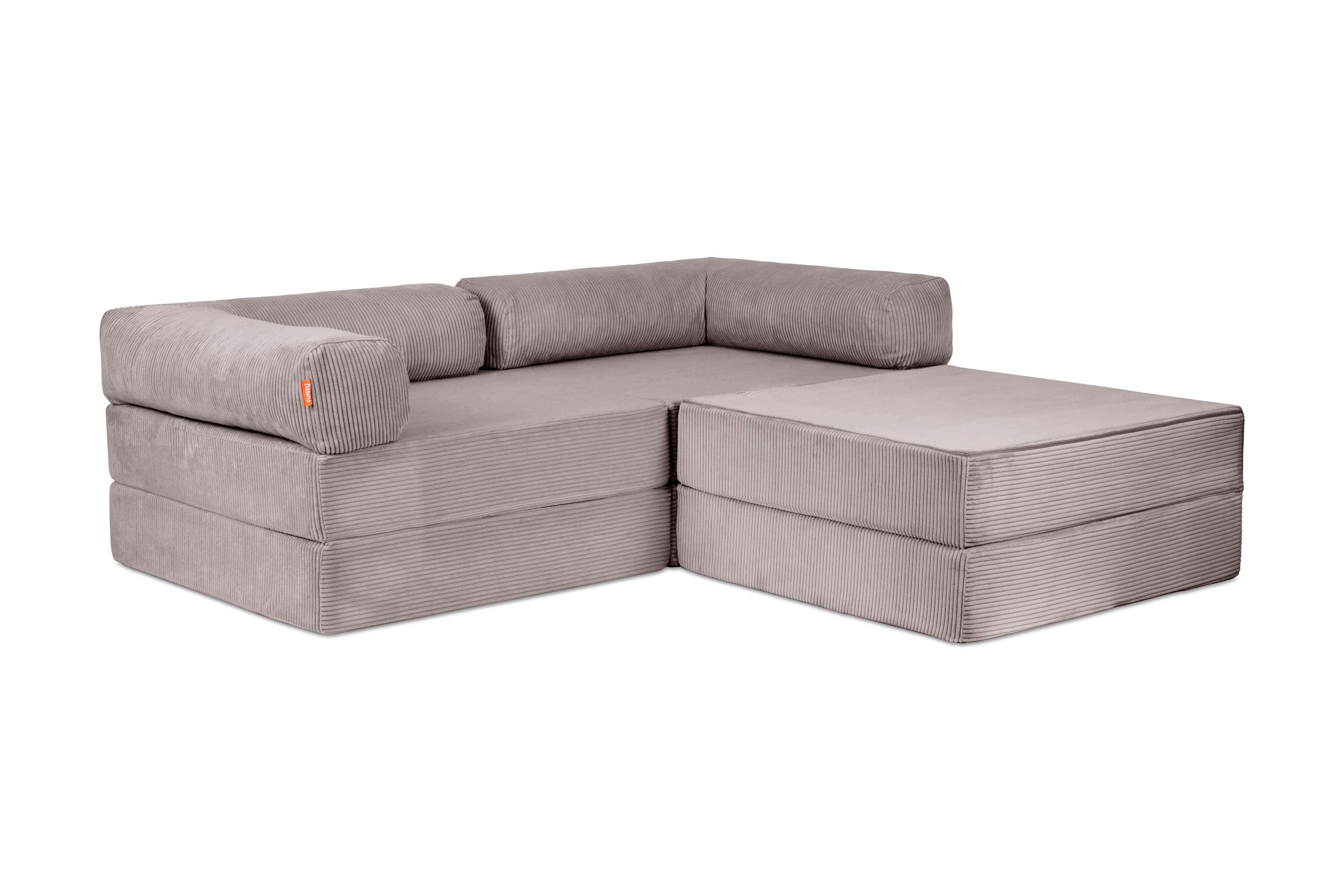 Funzy Ecksofa 210 × 210 × 72 cm (B × L × H), Gewicht 62 kg mit Cordbezug aus der Kategorie Funzy