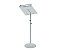 Rednerpult, höhenverstellbar  90-130 cm, 45x42 cm, mit Beleuchtung, mit Tellerfuß aus der Kategorie Sonstige Präsentationsausstattung