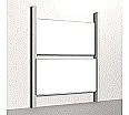 Pylonentafel, 200x100 cm, 2-flächig, höhenverstellbar, Stahlemaille weiß aus der Kategorie Pylonentafeln