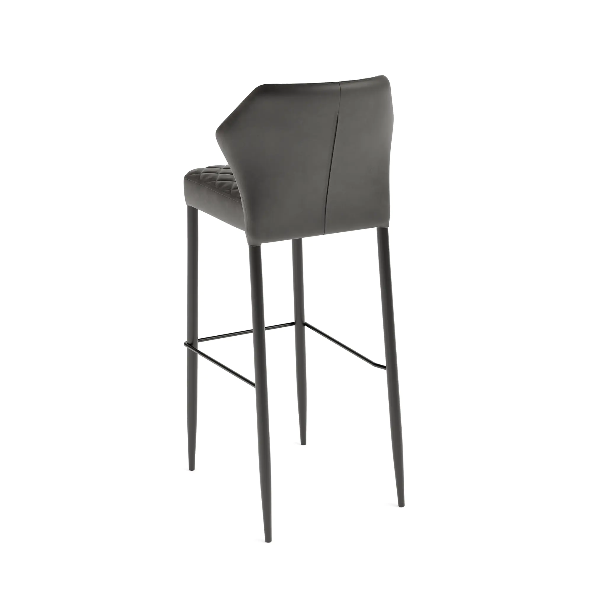FEROS Barstuhl Louis Kunstleder schwarz 2St aus der Kategorie Hocker
