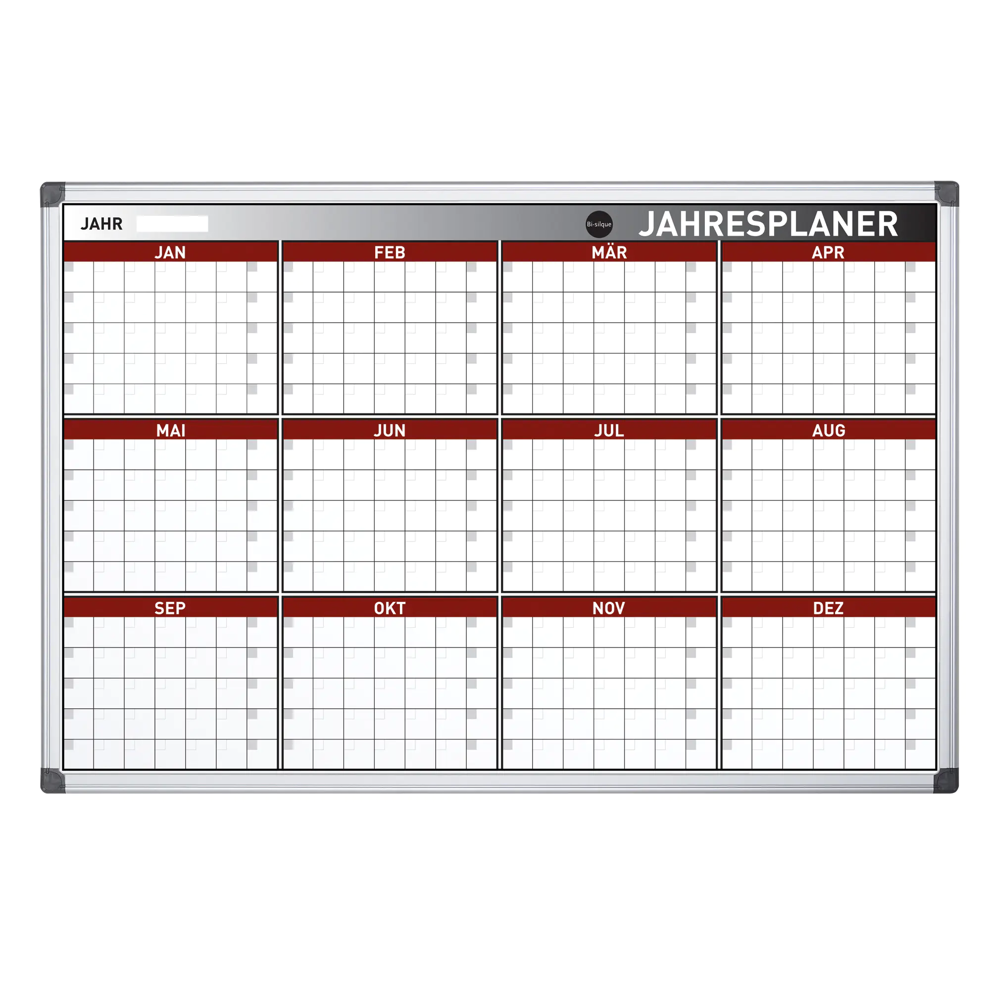 Bi-office Jahresplaner Earth Stahloberfläche 90x60cm aus der Kategorie Plantafeln