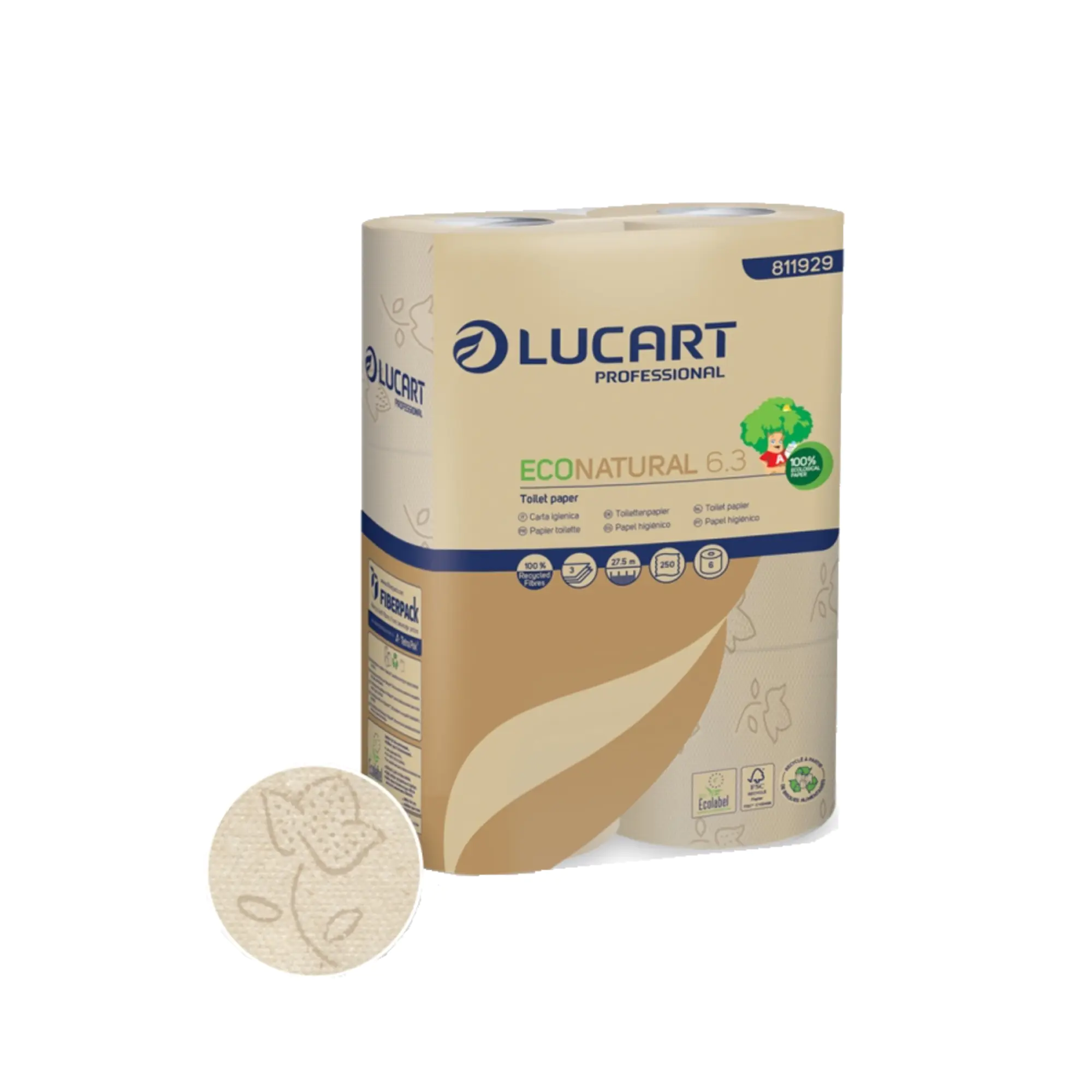 Eco Natural Toilettenpapier 3-lagig, 250 Bl./Rl. 30 Rl. aus der Kategorie Toilettenpapiere & -spen