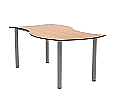 Wellentisch Rechteck, 160x80 (B/T), 72 cm hoch, aus der Kategorie Tische Allgemein