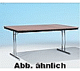 Klapptisch, 200x70 cm (B/T), 72 cm hoch, T-Fuß, Gestell Chrom, Stahlzarge, aus der Kategorie Klapptische