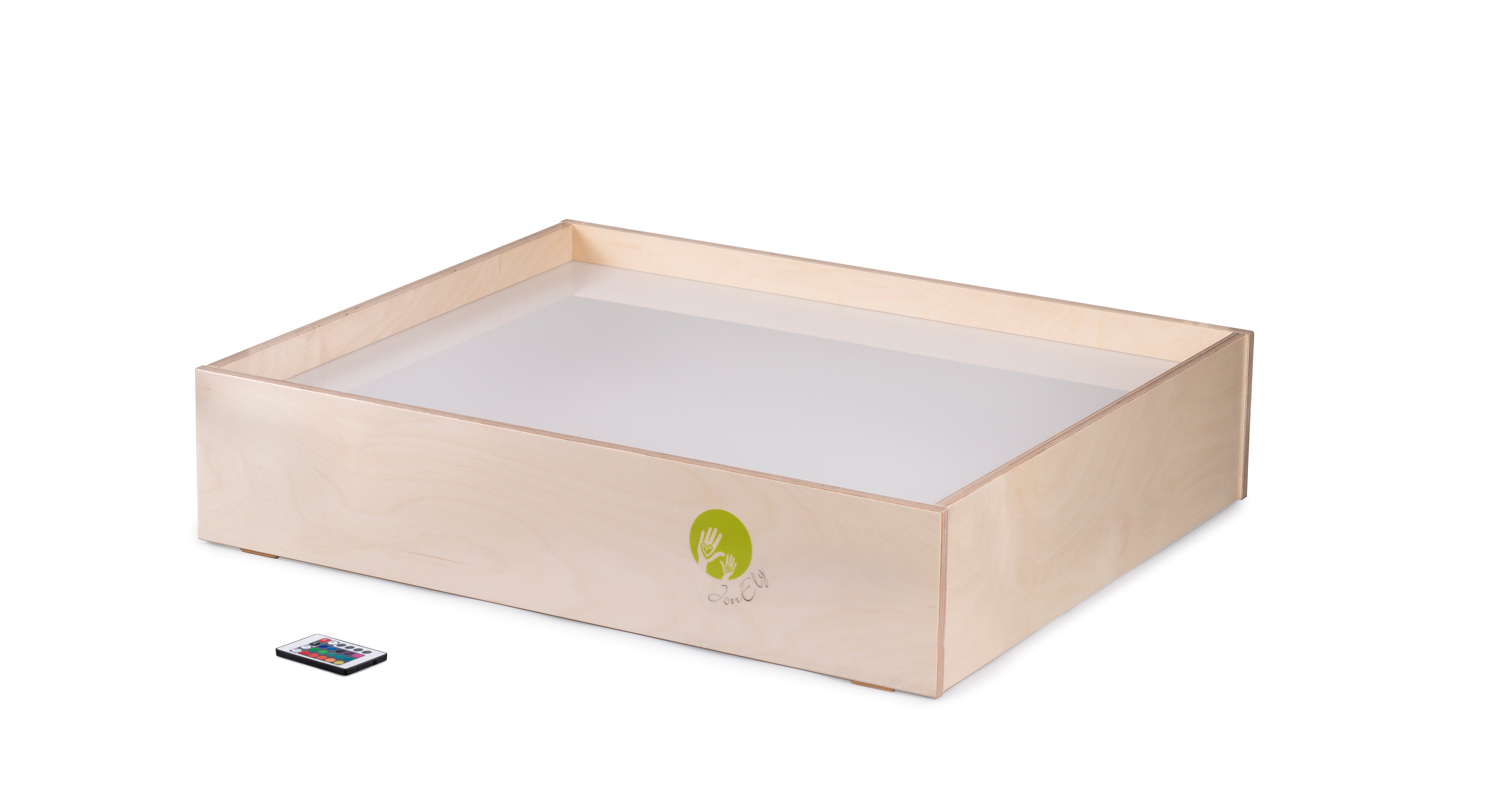 Leuchtsandkasten Maße: 84 x 70, 18 cm hoch, Höhe Platte bis Rand: 4 cm aus der Kategorie Kreativ + Spiel